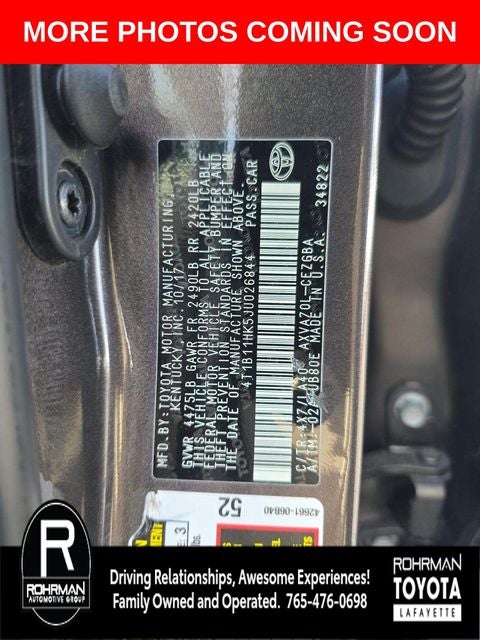 2018 Toyota CAMRY XLE