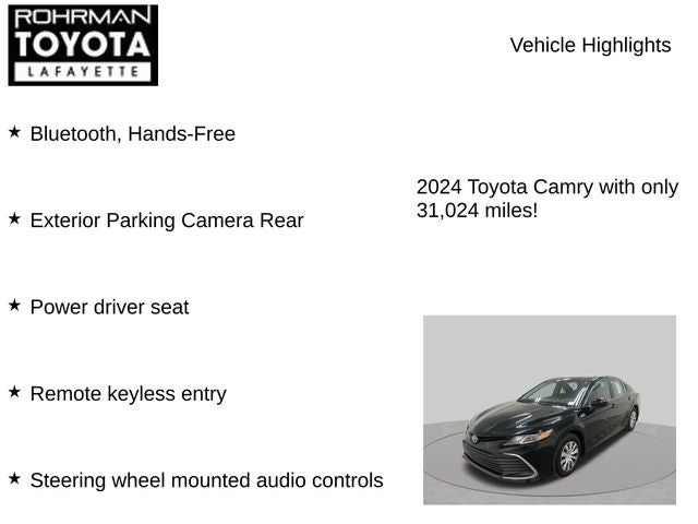 2024 Toyota Camry Hybrid LE