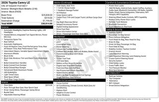 2026 Toyota Camry LE