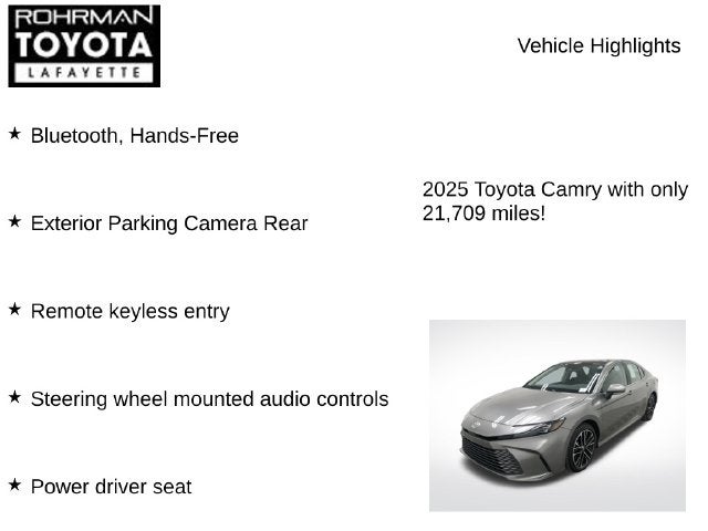2025 Toyota Camry XLE