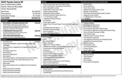 2025 Toyota CAMRY SE