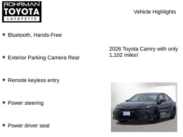 2026 Toyota CAMRY SE
