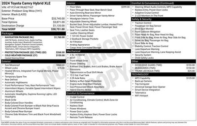 2024 Toyota Camry Hybrid XLE