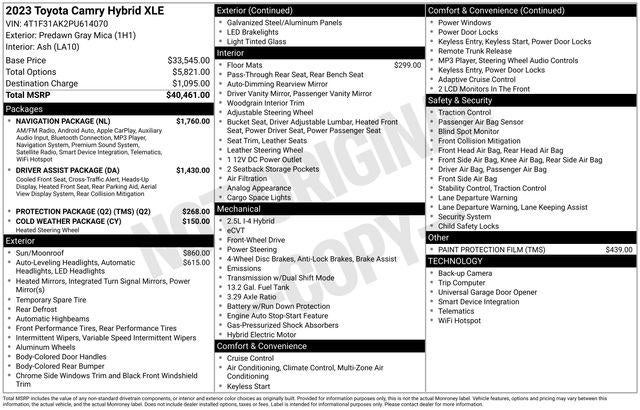2023 Toyota CAMRY XLE
