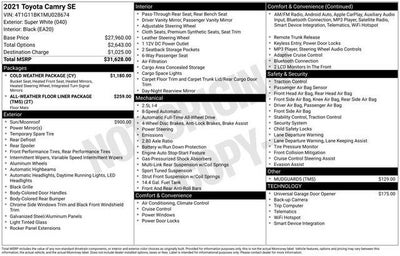2021 Toyota CAMRY SE
