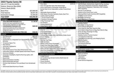 2023 Toyota CAMRY SE