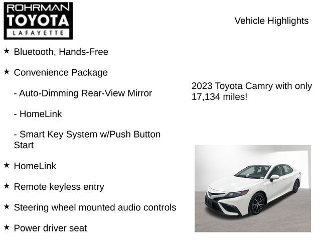 2023 Toyota CAMRY SE
