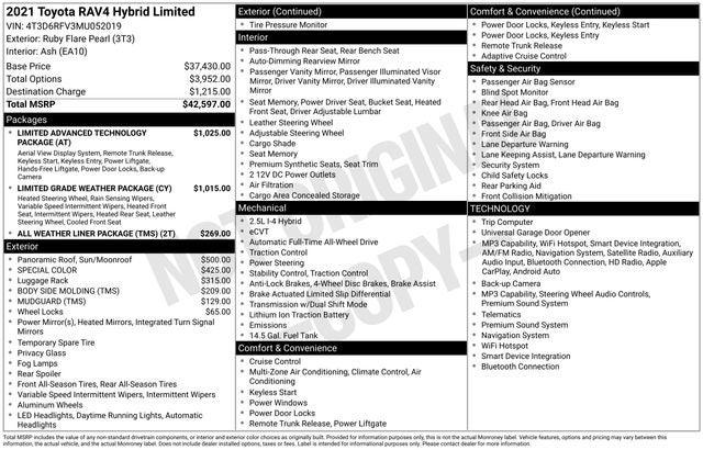 2021 Toyota RAV4 HYBRID Limited
