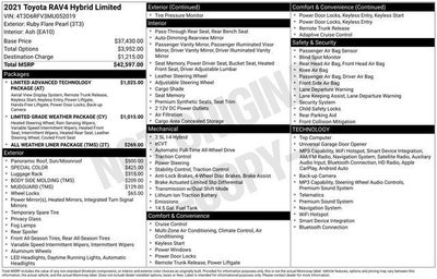 2021 Toyota RAV4 HYBRID Limited