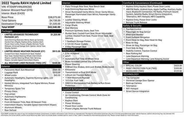 2022 Toyota RAV4 HYBRID Limited