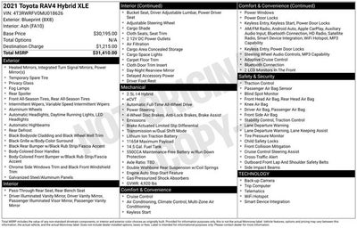 2021 Toyota RAV4 HYBRID XLE