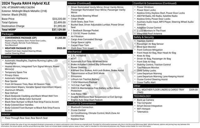 2024 Toyota RAV4 HYBRID XLE
