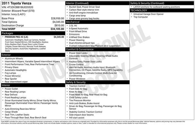 2011 Toyota VENZA Base
