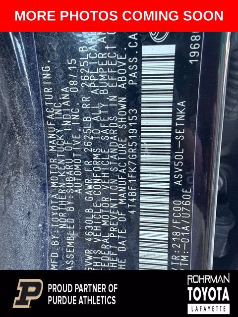 2016 Toyota Camry LE