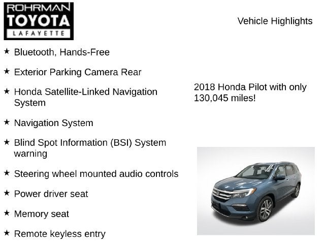 2018 Honda Pilot Elite