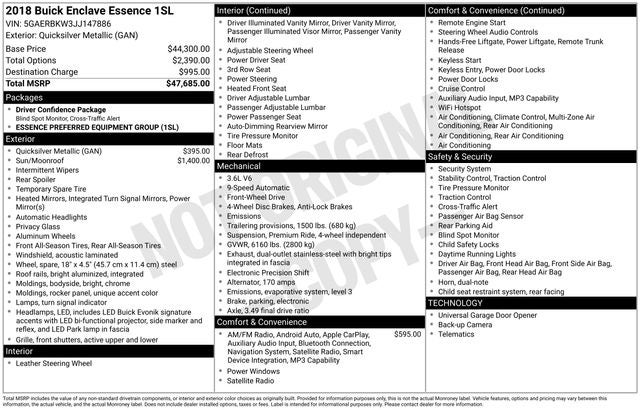 2018 Buick Enclave Essence