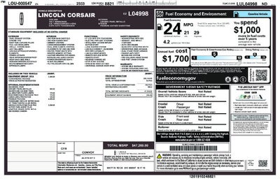 2020 Lincoln Corsair Standard