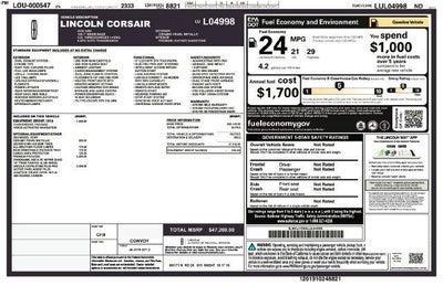 2020 Lincoln Corsair Standard