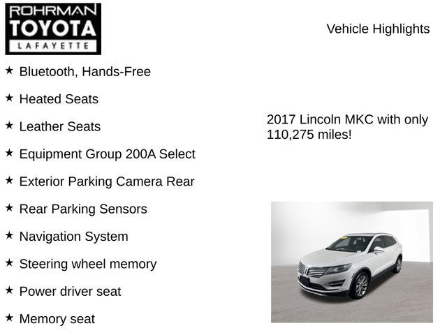 2017 Lincoln MKC Select