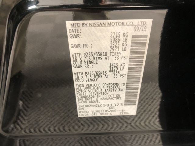 2020 Nissan Pathfinder SV