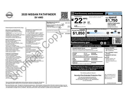 2020 Nissan Pathfinder SV