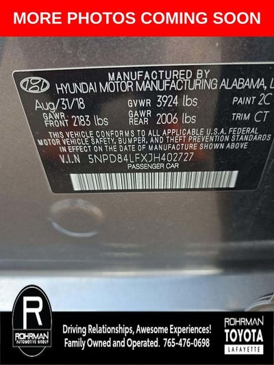 2018 Hyundai Elantra Value Edition