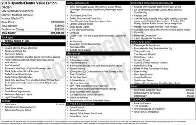 2018 Hyundai Elantra Value Edition