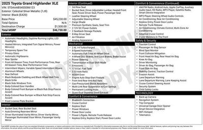 2025 Toyota GRAND HIGHLANDER XLE
