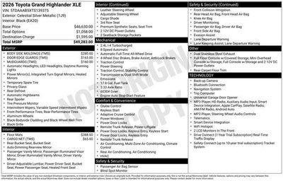 2026 Toyota Grand Highlander XLE