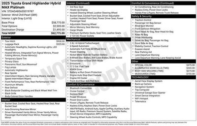 2025 Toyota GRAND HIGHLANDER HEV MAX Platinum
