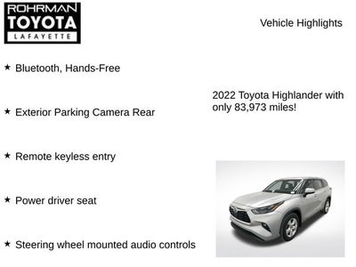 2022 Toyota Highlander Hybrid LE