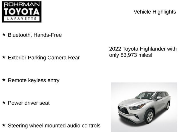 2022 Toyota Highlander Hybrid LE