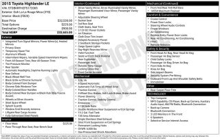2015 Toyota HIGHLANDER LE V6