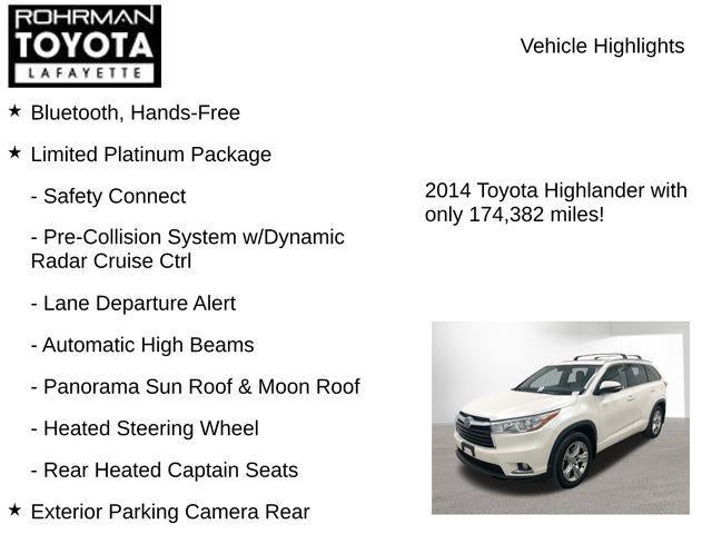 2014 Toyota HIGHLANDER Limited Platinum V6