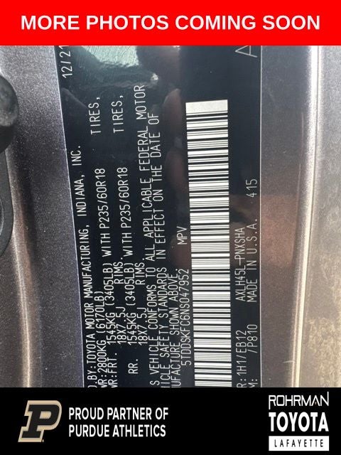 2022 Toyota Sienna XSE 7 Passenger