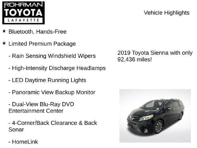 2019 Toyota Sienna Limited Premium 7 Passenger