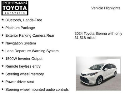 2024 Toyota SIENNA PLT AWD Platinum 7 Passenger