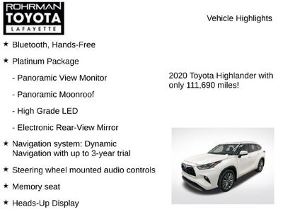 2020 Toyota Highlander Platinum