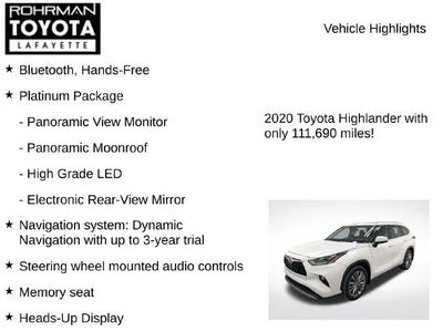 2020 Toyota Highlander Platinum