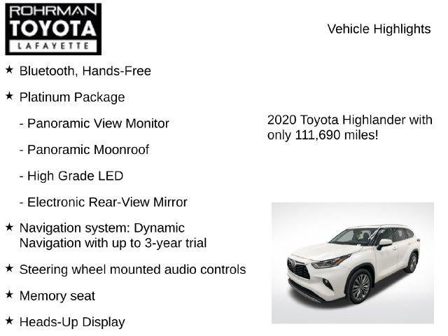 2020 Toyota Highlander Platinum