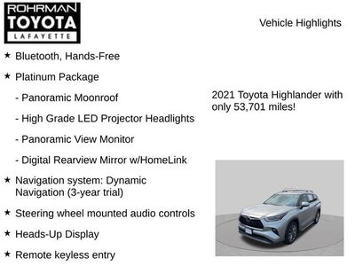 2021 Toyota Highlander Platinum