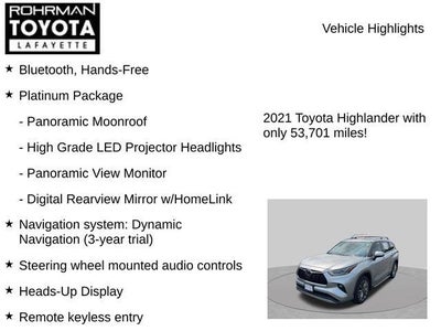 2021 Toyota Highlander Platinum