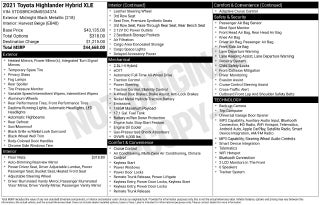 2021 Toyota Highlander Hybrid XLE