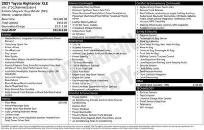 2021 Toyota HIGHLANDER XLE
