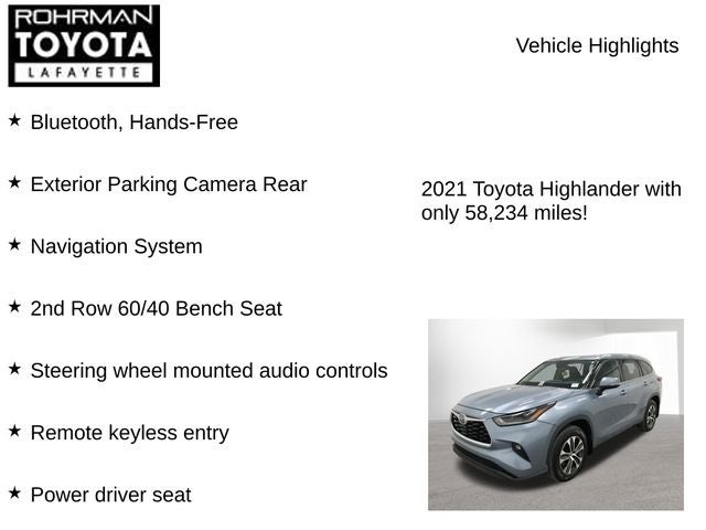 2021 Toyota Highlander Hybrid XLE