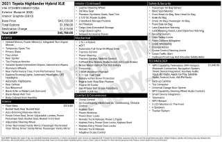 2021 Toyota Highlander Hybrid XLE
