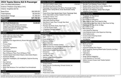 2024 Toyota Sienna XLE 8 Passenger