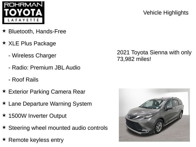 2021 Toyota SIENNA XLE XLE