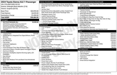 2024 Toyota Sienna XLE 7 Passenger