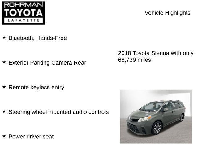 2018 Toyota Sienna LE 7 Passenger